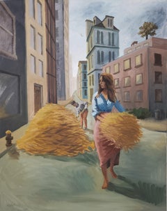 Gleaning, Oil Painting