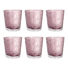 Michael Weems Old Fashioned Tumbler Purple Glasses, Set of 6
