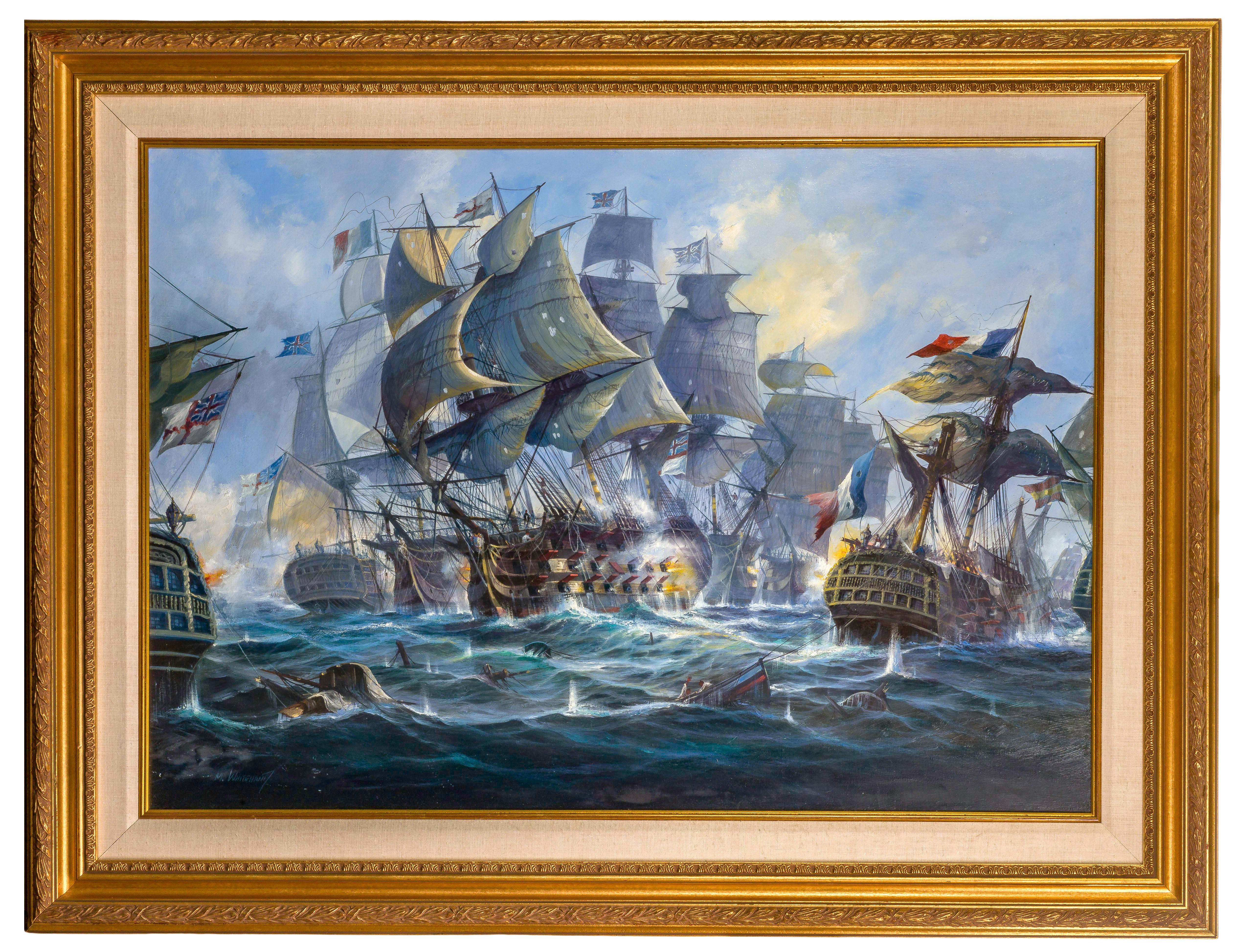 Michael Whitehand Landscape Painting - The Battle of Trafalgar