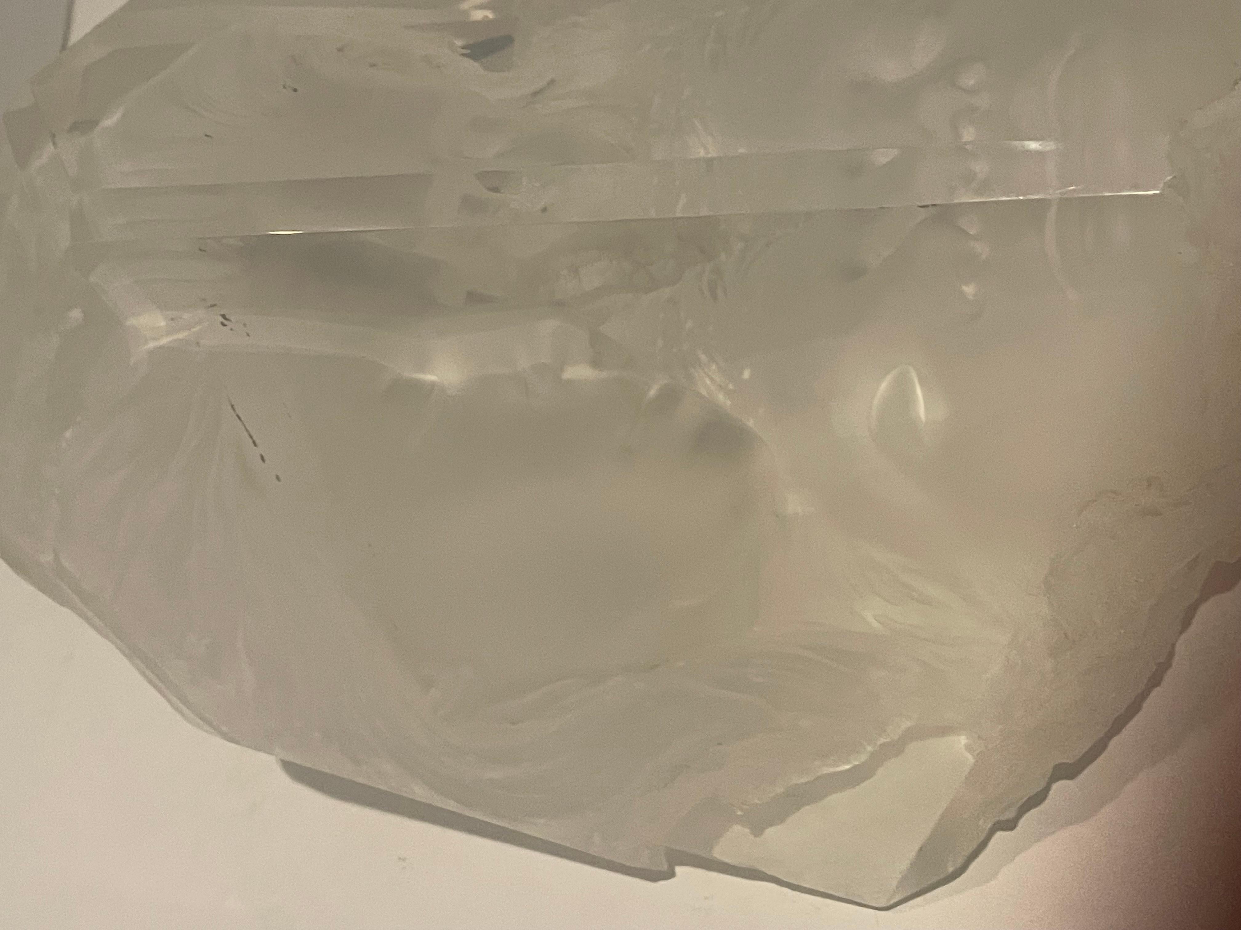 This is a glass sculpture signed and numbered . In good condition some small blemishes. Measures 13x12x9