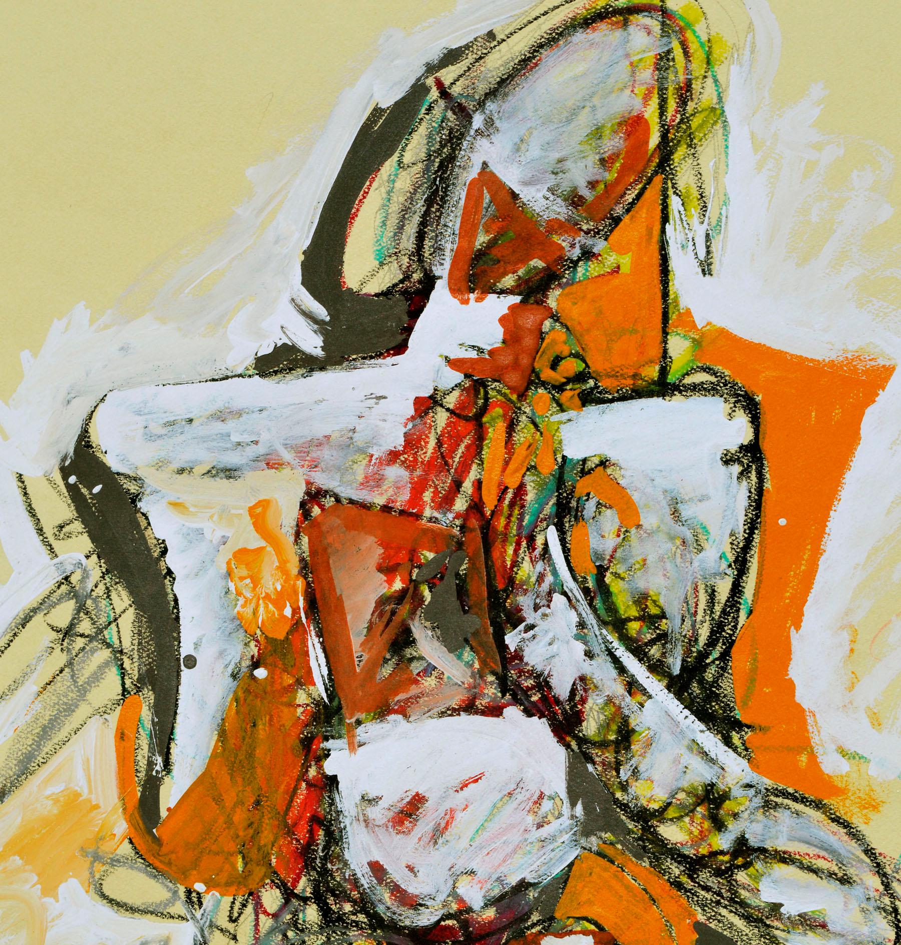 Figure expressionniste abstraite  - Painting de Michael William Eggleston