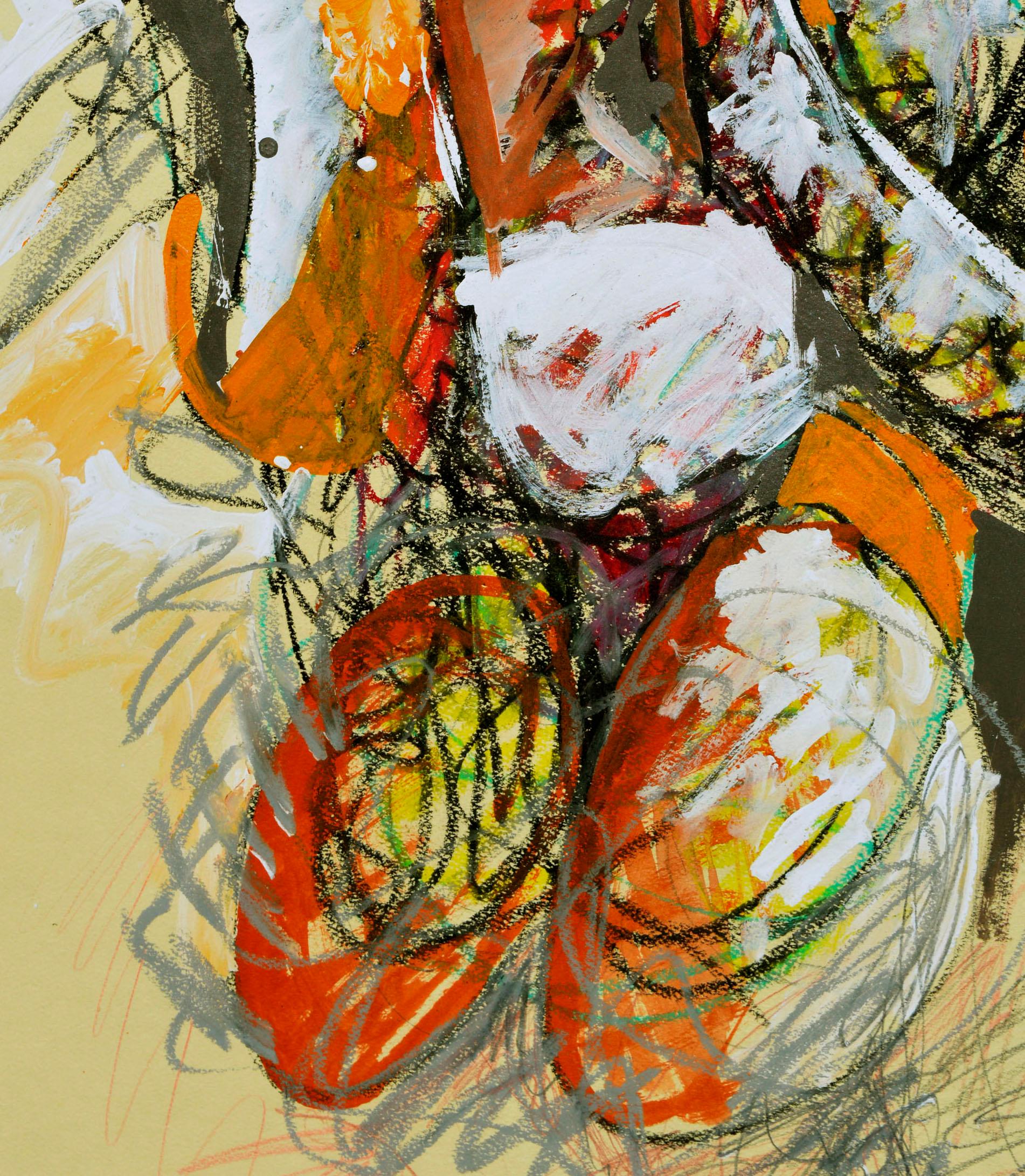Figure expressionniste abstraite  - Expressionnisme abstrait Painting par Michael William Eggleston