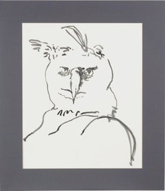 Vintage Modernist Great Horned Owl 