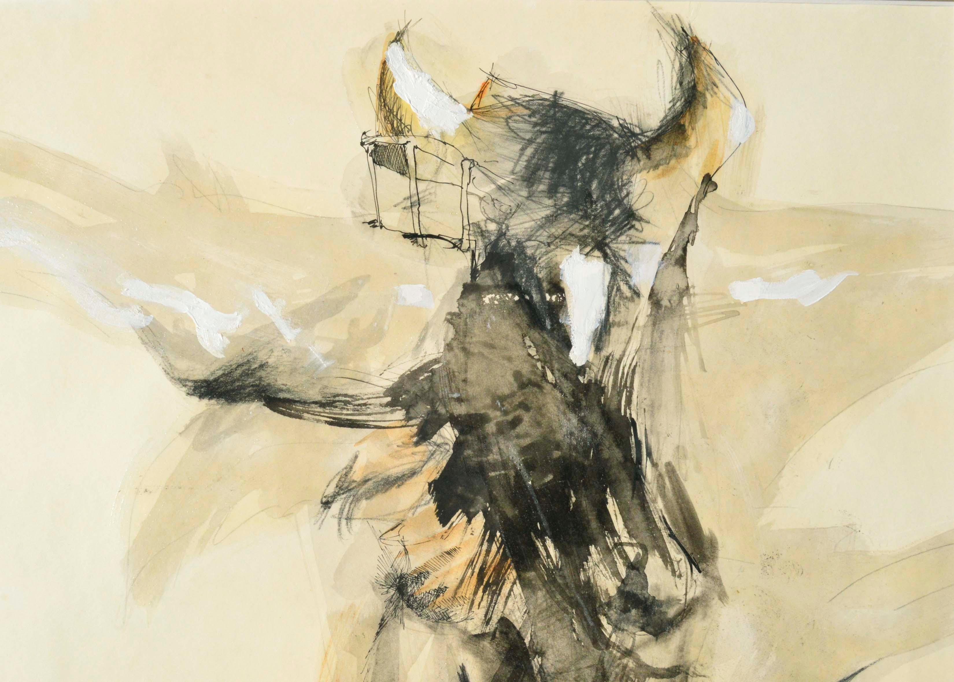 Navajo Great Buffalo Spirit - Surrealist Painting by Michael William Eggleston