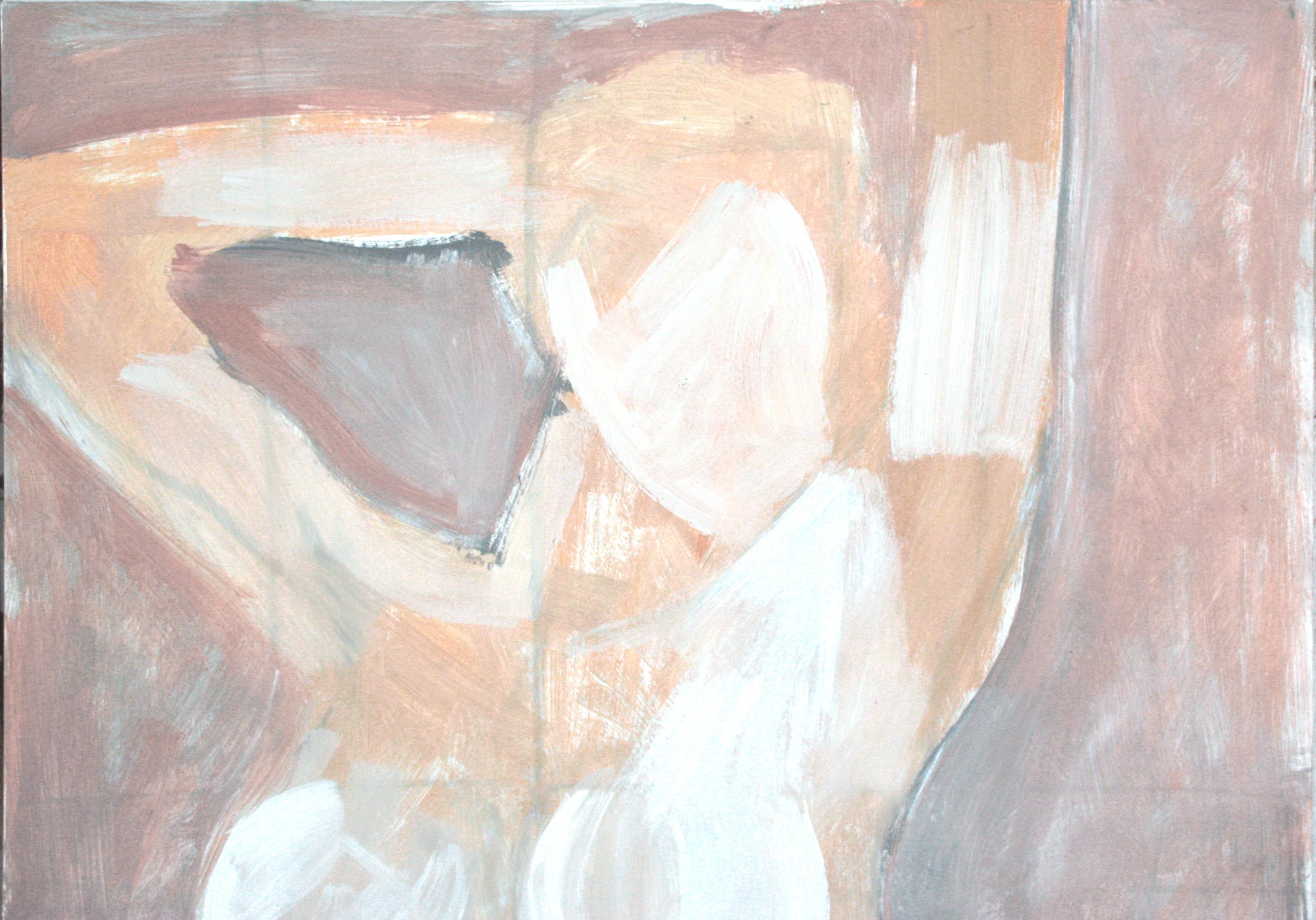 Study for Nude Portrait #1 - Abstract Expressionist Painting by Michael William Eggleston