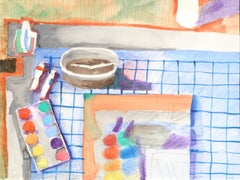 La postazione dell'artista - Natura morta con tavolozza di pittura