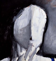 Woman in Blue Abstract Expressionist Figurative