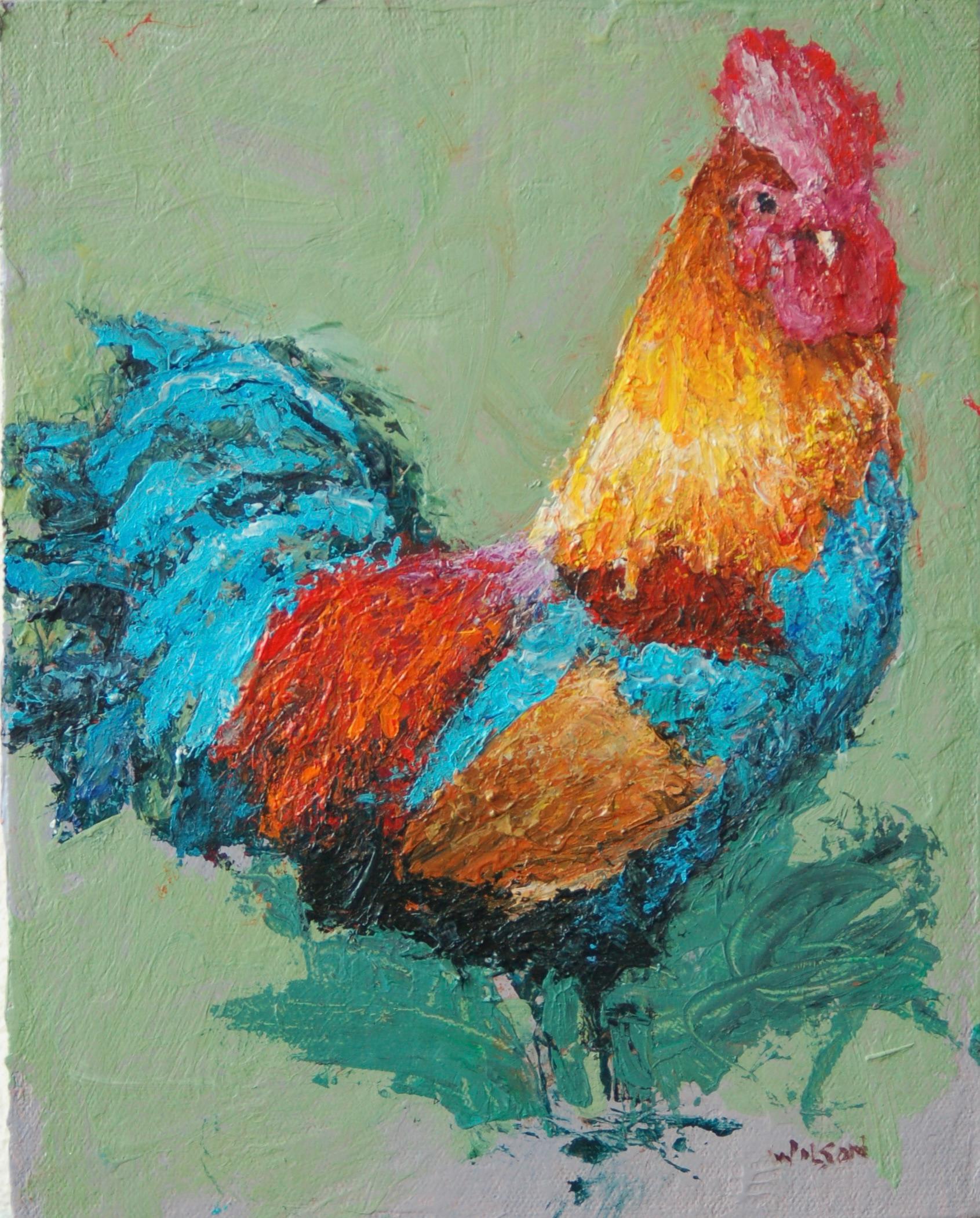 Michael Wilson Animal Painting - Left-Handed Rooster #3