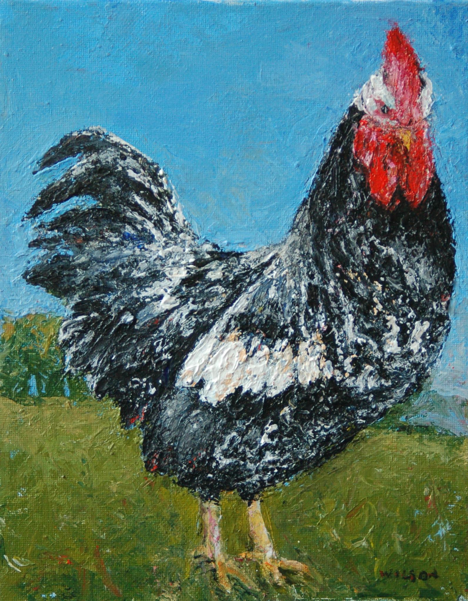 Michael Wilson Animal Painting - Left-Handed Rooster #5
