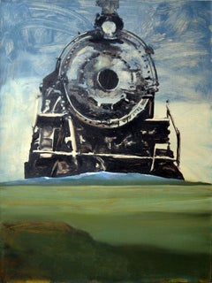 Train Coming Over, Painting, Oil on Canvas