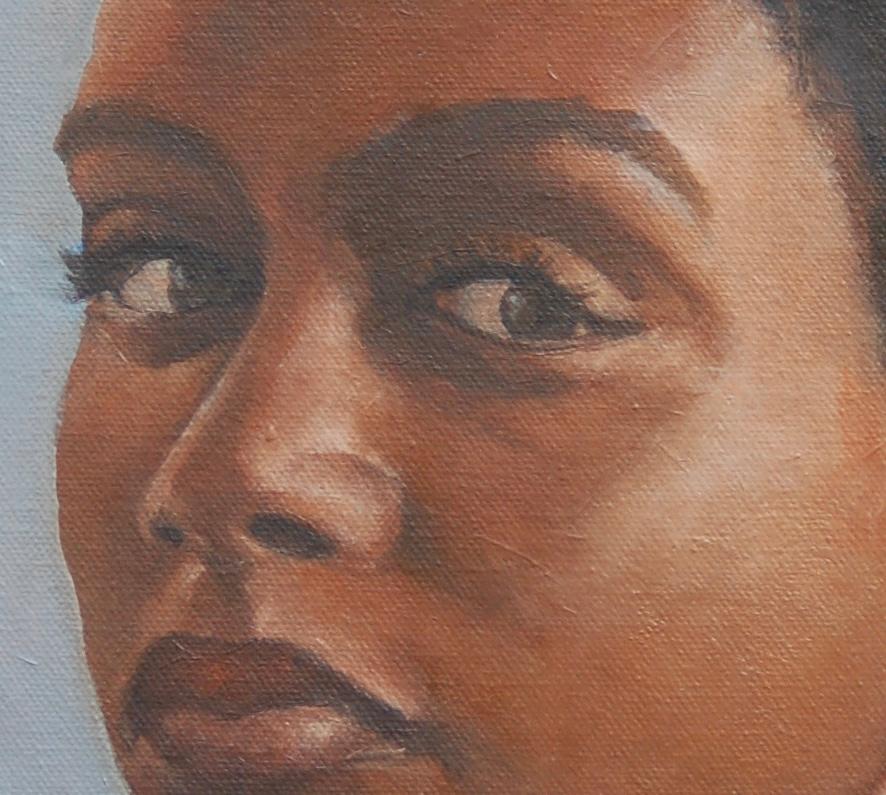 Young Woman With Black Hair - Painting by Michael Wilson