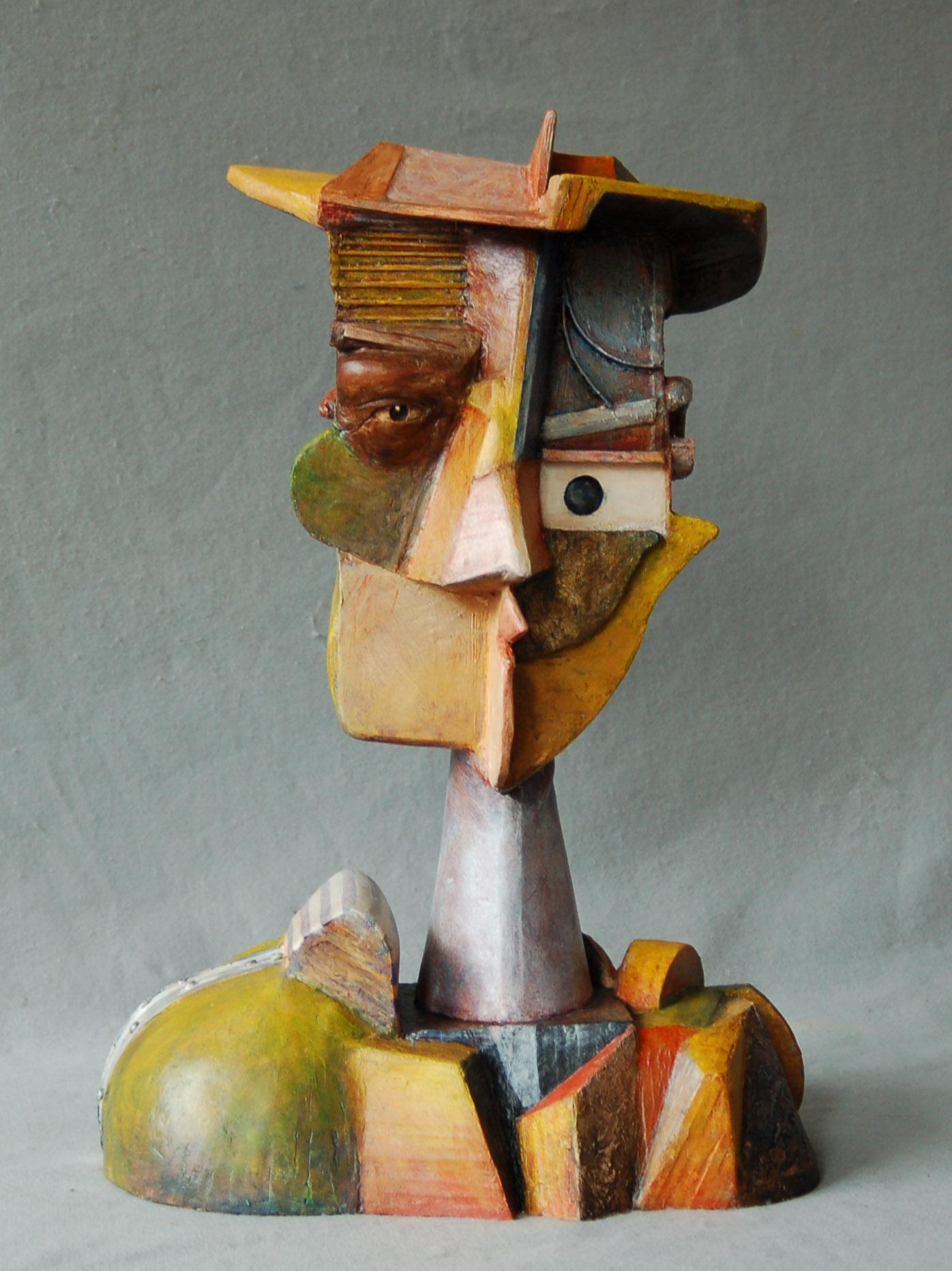 Michael Wilson Figurative Sculpture - Thoroughly Modern Man