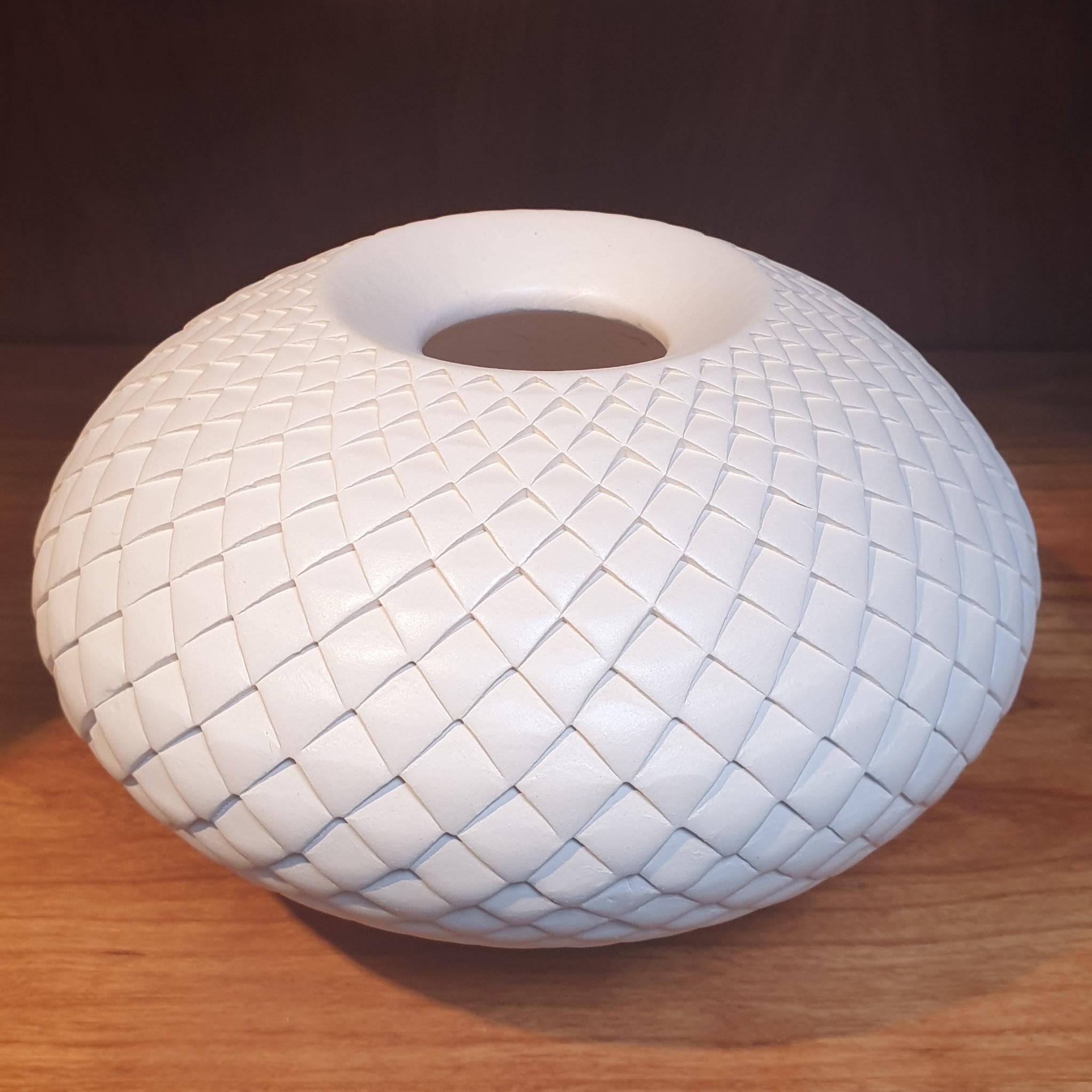 Pinecone Vessel - contemporary modern abstract geometric ceramic vase vessel - Art by Michael Wisner