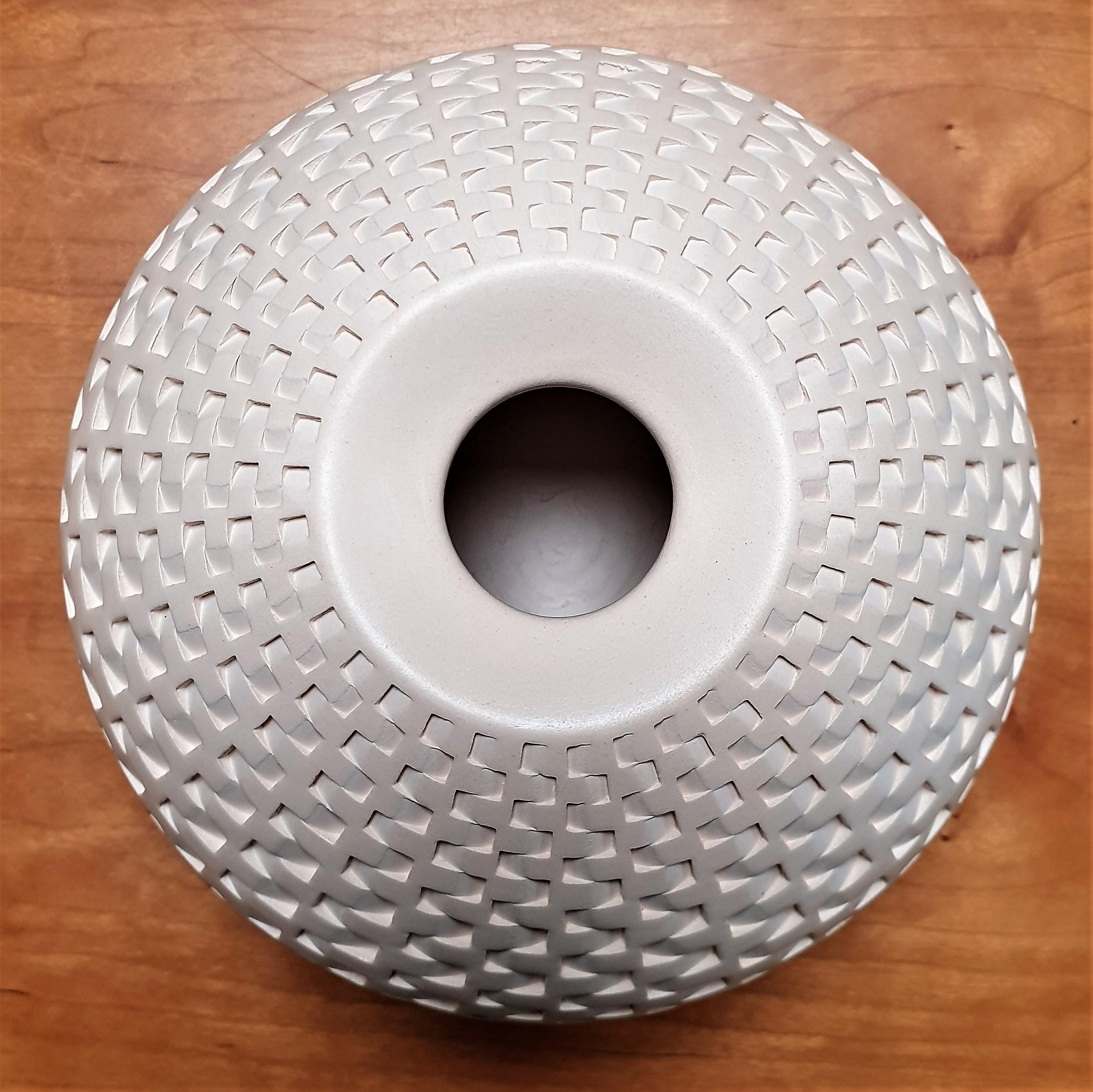 Rattan Vessel - contemporary modern abstract geometric ceramic vase vessel 1