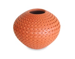 Red Zig Zag (handmade, red, pottery, patterned)