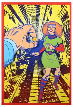 Little Yellow Pill (Pop Art, Street Art, Comic, Graphic Novel, 60s, James Rizzi)