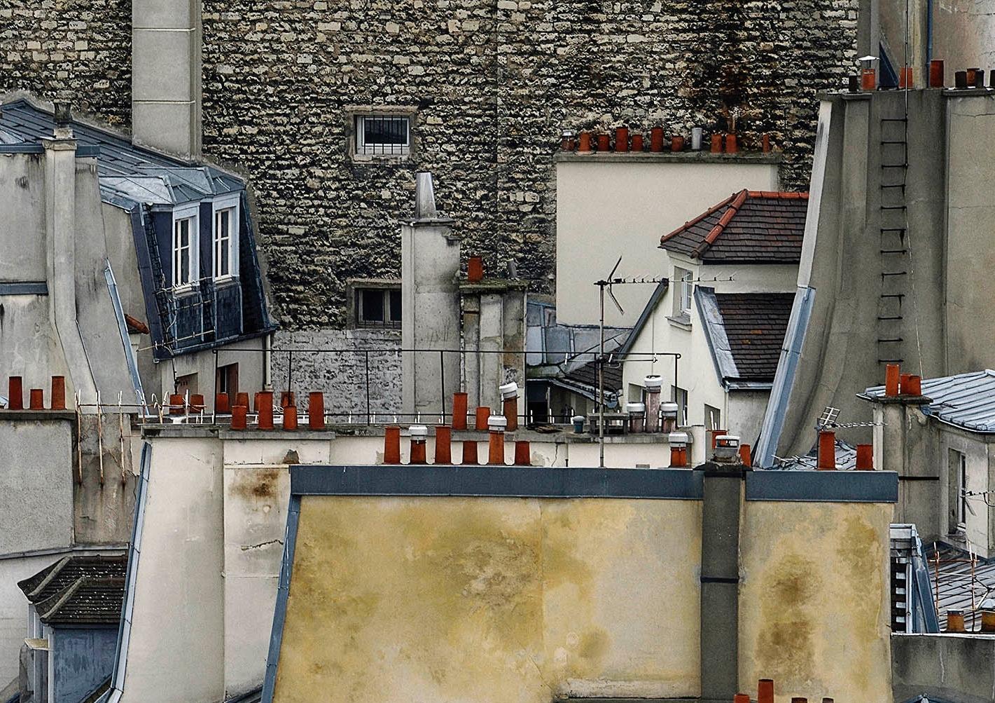 Michael WOLF (1954 – 2019, Germany)
Paris Rooftops 01, 2014
C–print
Sheet 121,9 x 172,7 cm (48 x 68 in.) 
Edition of 9, plus 2 AP; Ed. no. 8/9

Michael Wolf was born in 1954 in Munich, Germany. He worked and lived in Paris and Hong Kong where he