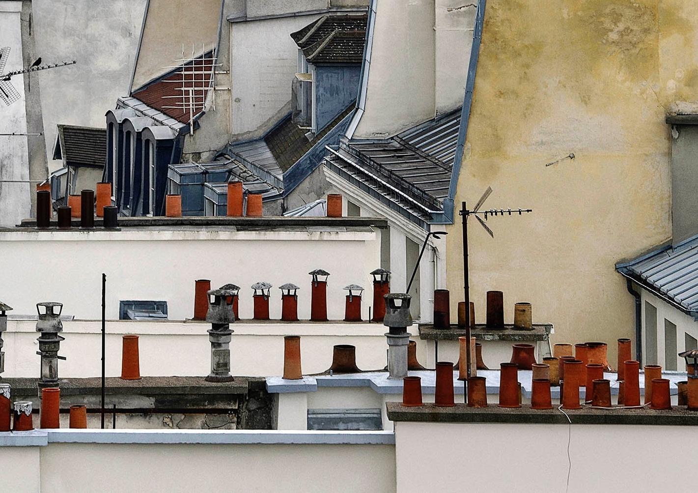 paris Dachplatten 01 Michael Wolf, Stadt, Farbe, Paris, Fotografie, Abstrakt im Angebot 2