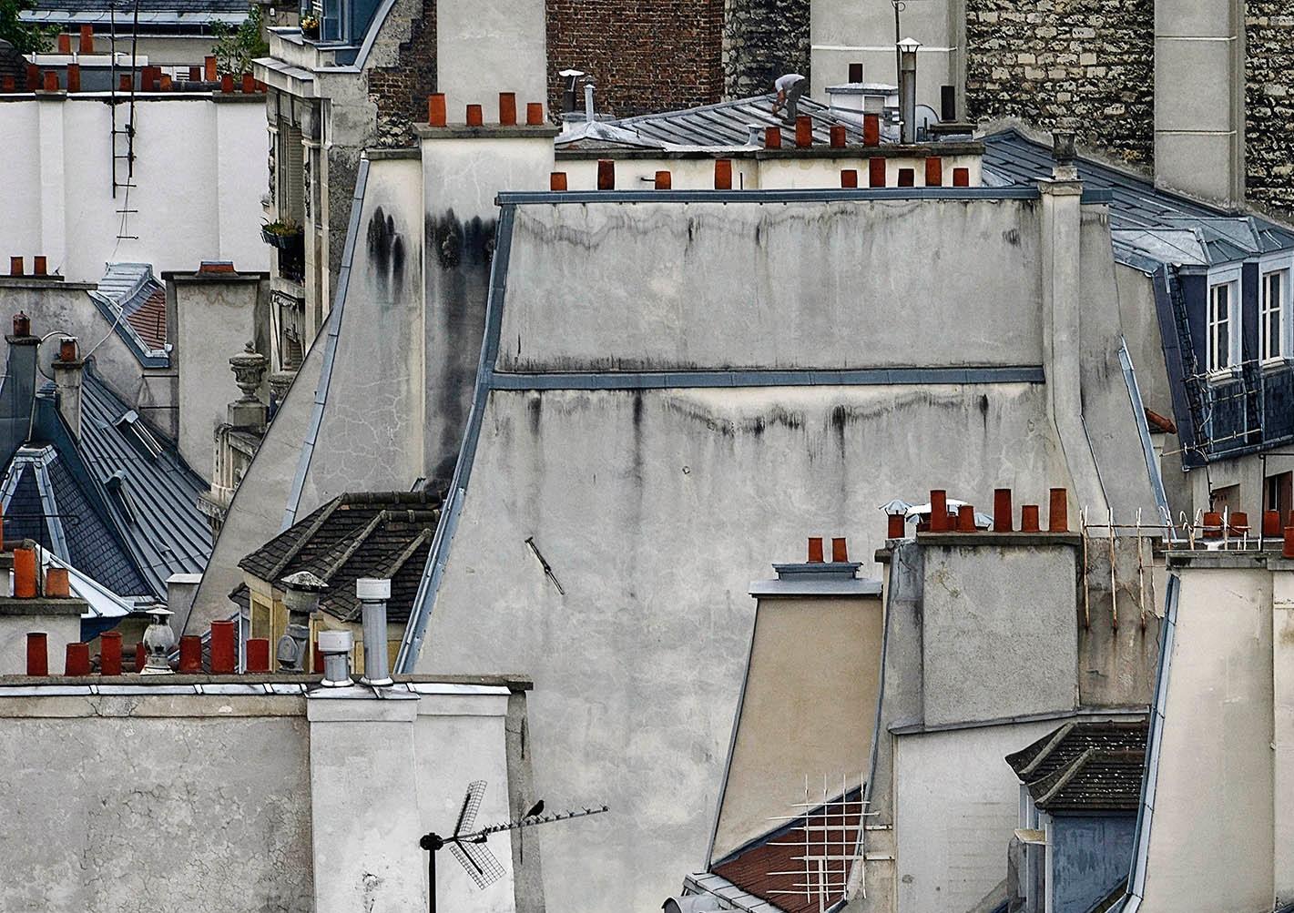 paris Dachplatten 01 Michael Wolf, Stadt, Farbe, Paris, Fotografie, Abstrakt im Angebot 3
