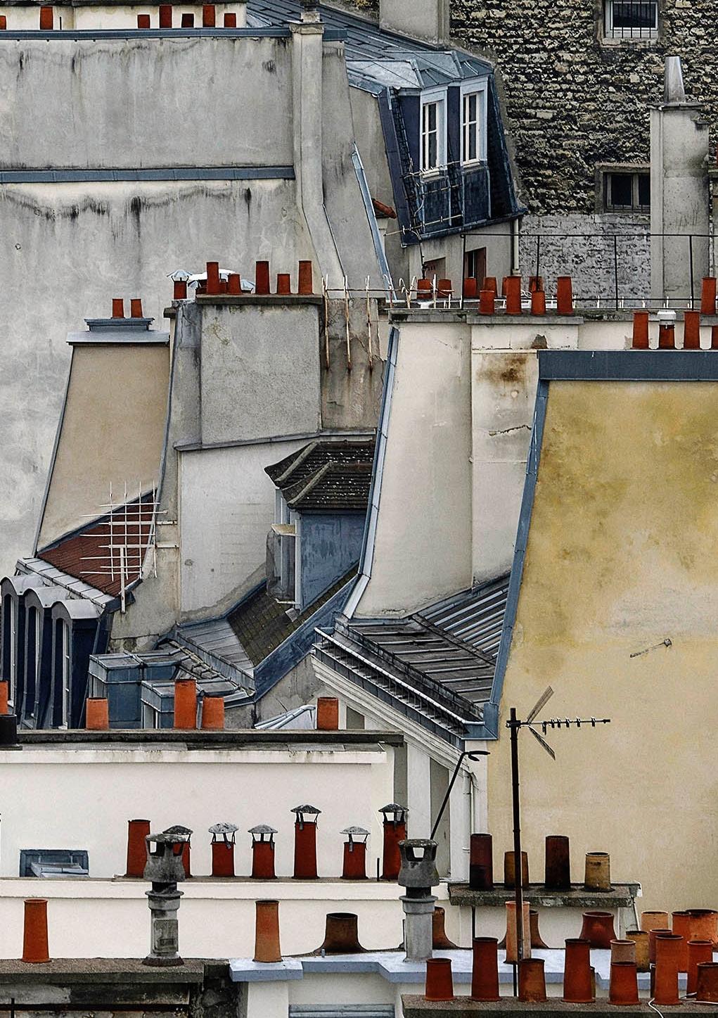 paris Dachplatten 01 Michael Wolf, Stadt, Farbe, Paris, Fotografie, Abstrakt im Angebot 4