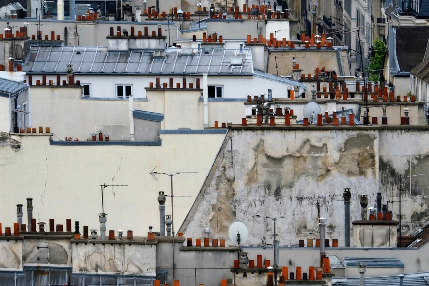 paris roof tops 14 – Michael Wolf, City, Colour, Paris, Photography, Abstract For Sale 1