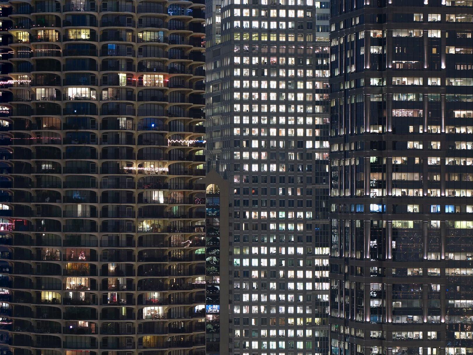 Transparent City #62 Michael Wolf, Chicago, États-Unis, City, Rooftops, Skyscraper en vente 2
