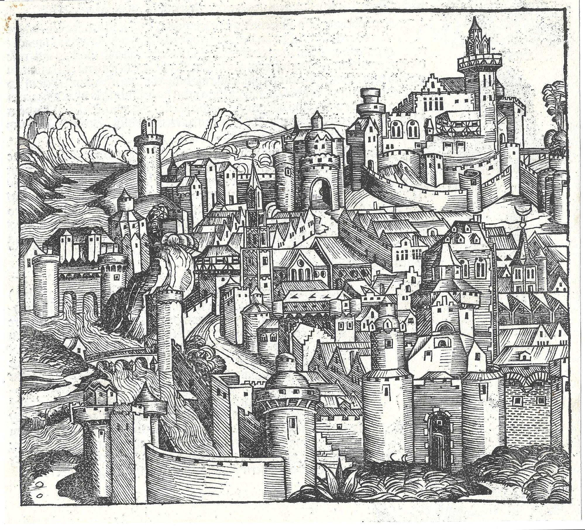 Tolosa (Toulouse); Leaf LXXI from Hartmann Schedel's Nuremberg Chronicle