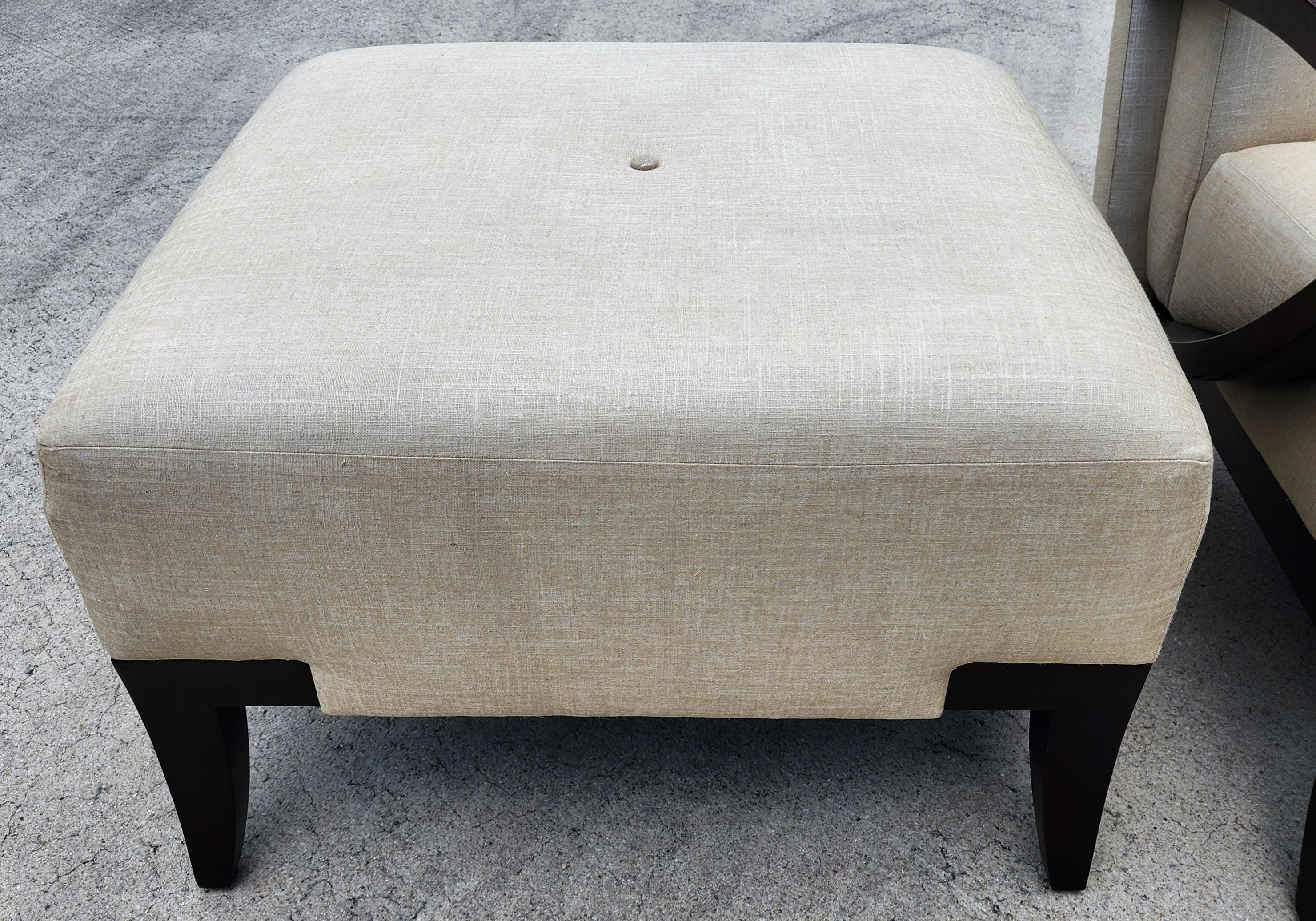 Lin Chaise et pouf Farrah de Michael Wolk en vente
