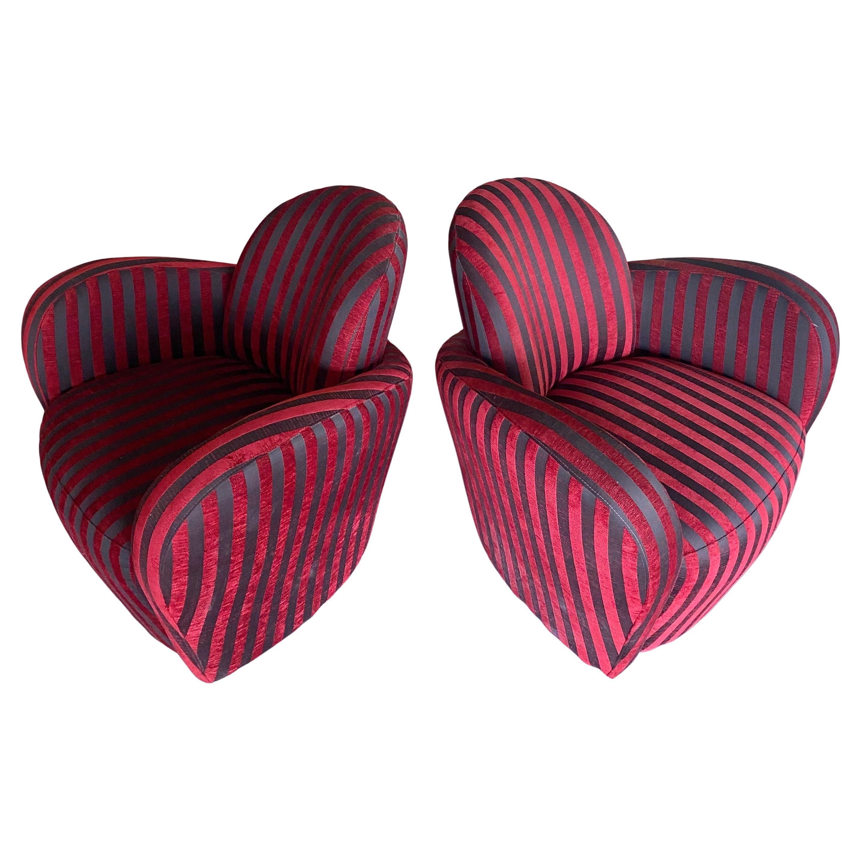 Américain Michael Wolk for Directional Swivel Chairs, A Pair en vente