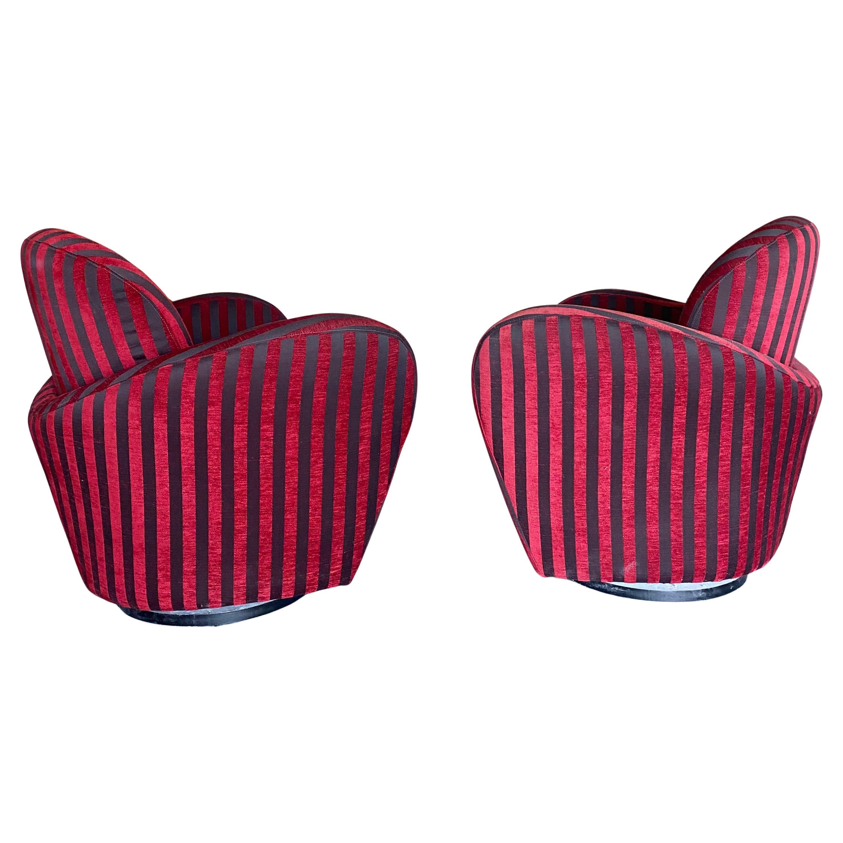 Michael Wolk for Directional Swivel Chairs, A Pair en vente 1