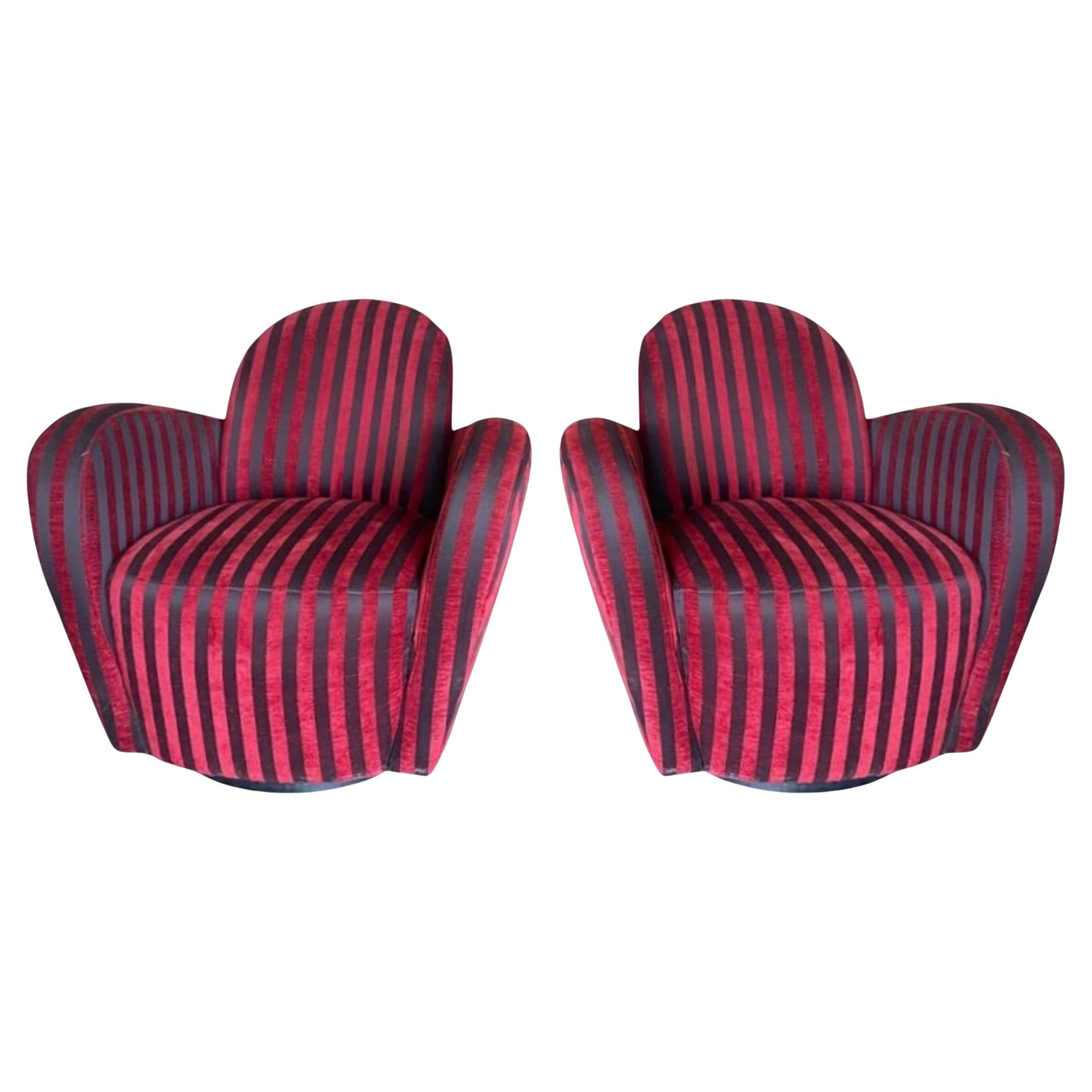 Michael Wolk for Directional Swivel Chairs, A Pair
