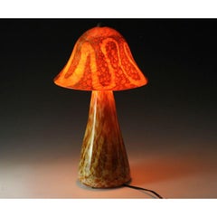 Michael Worcester 2pc Contemporary Handcrafted Art Glass Table Lamp with Shade