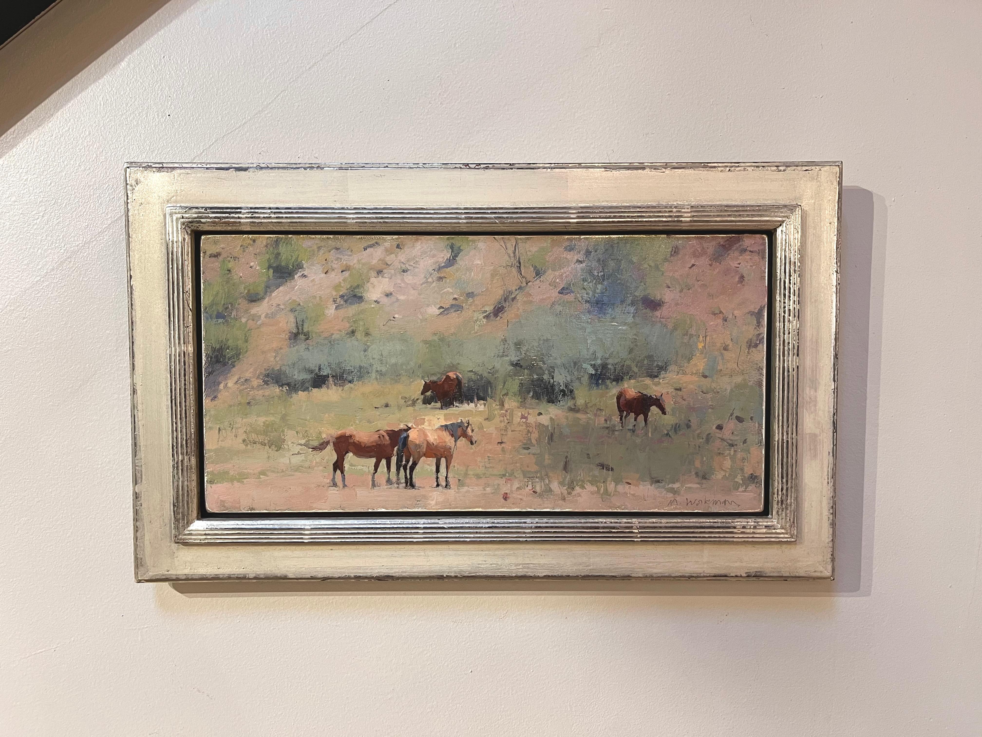 Ölgemälde „Sommerpferde“, Öl – Painting von Michael Workman