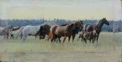"Ponies", Oil Painting