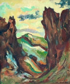 Diablo Canyon I, abstract landscape painting