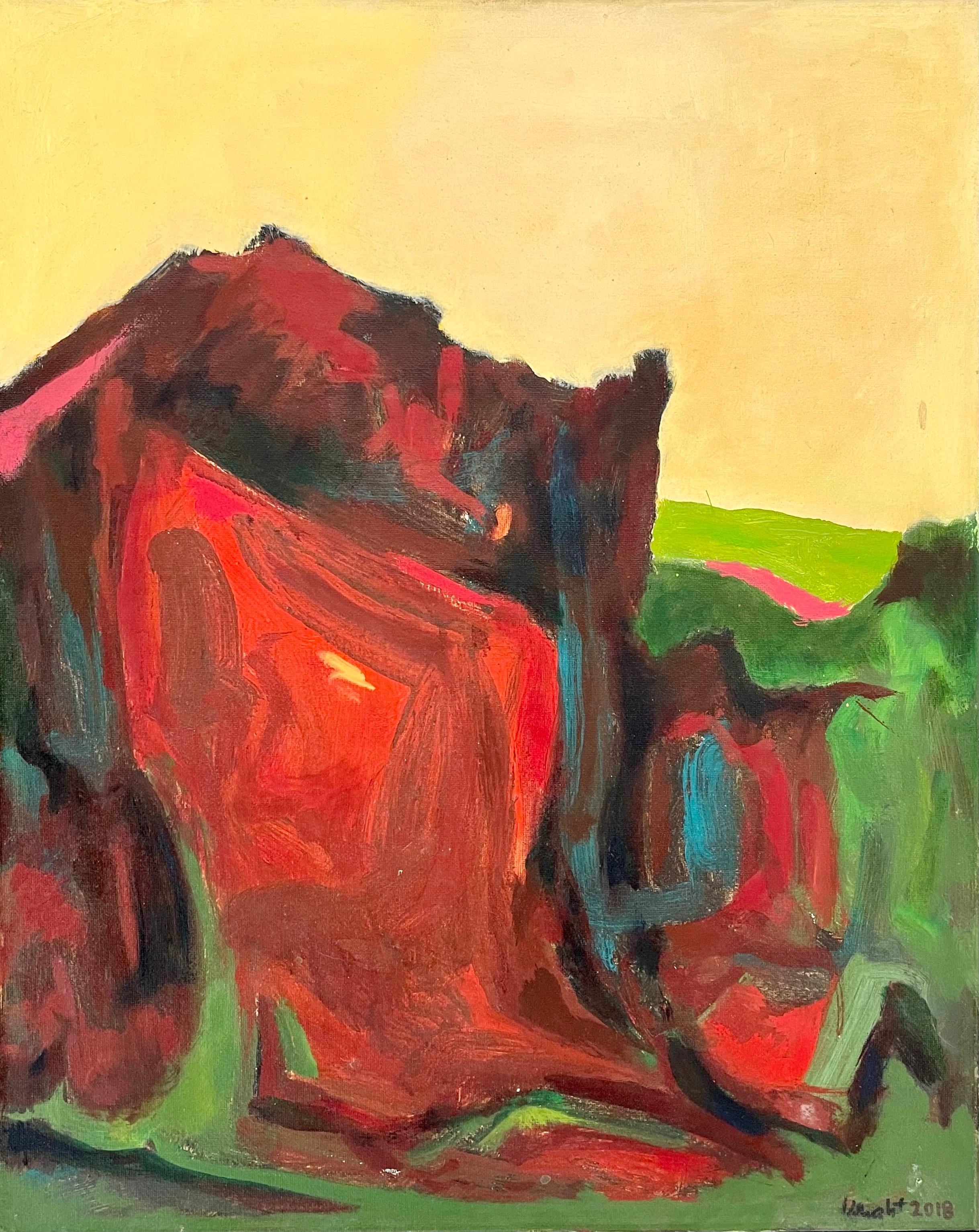 Michael Wright Landscape Painting - Diablo Canyon IV, abstract landscape painting
