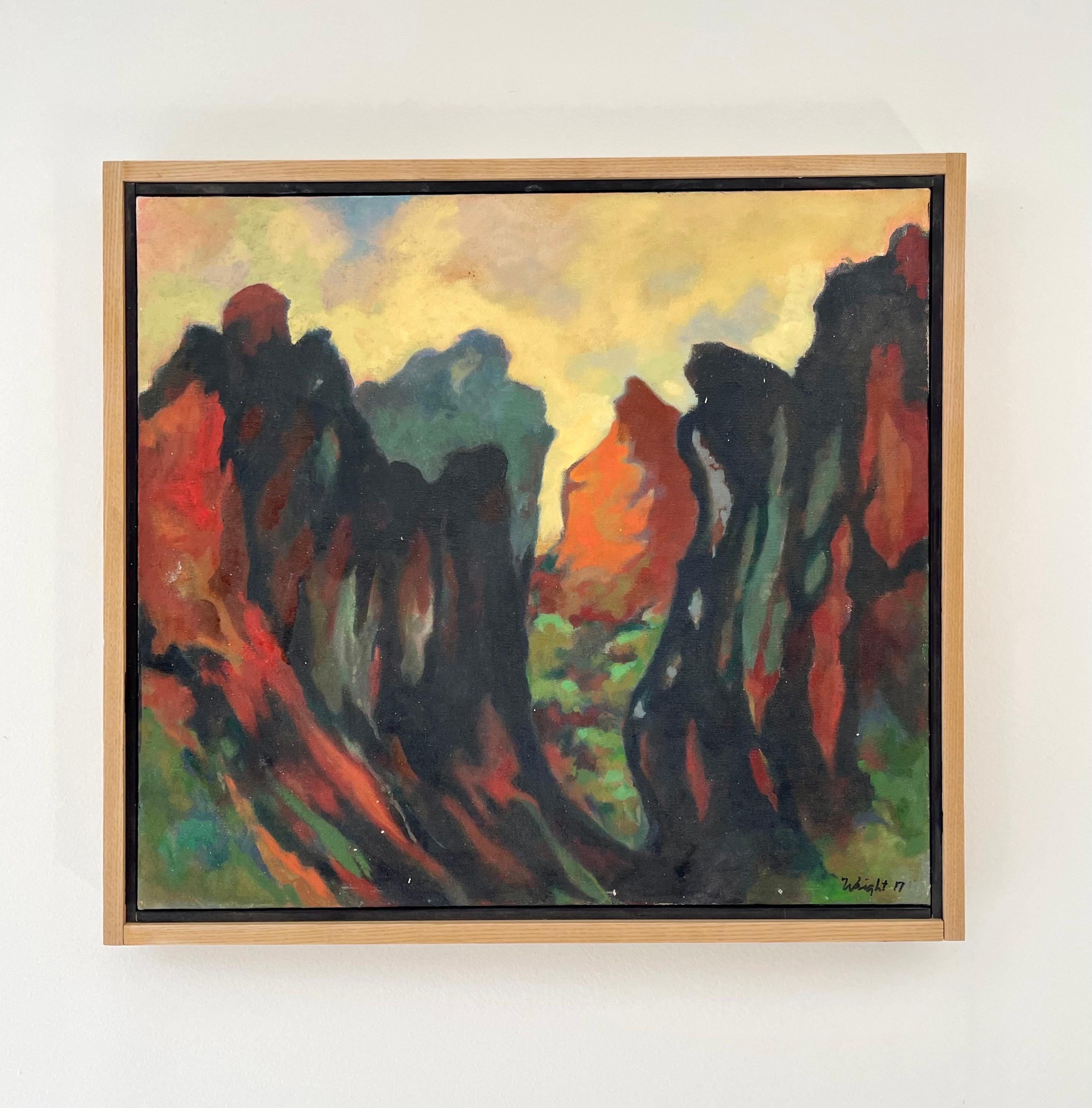 Diablo Canyon VI, pittura astratta di paesaggio - Painting di Michael Wright