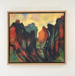 Diablo Canyon VI, abstract landscape painting