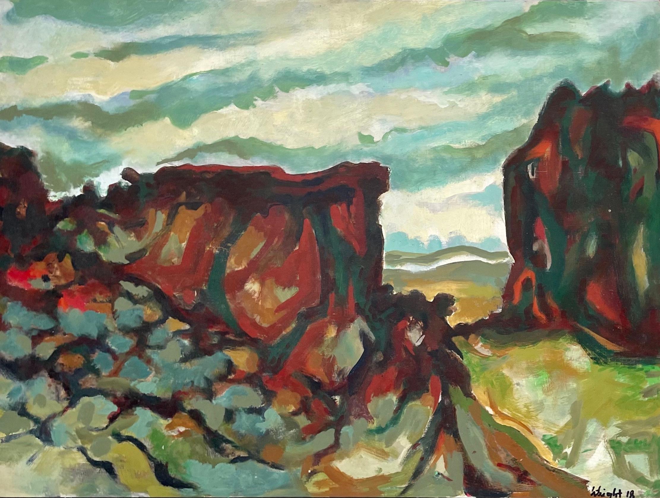 Michael Wright Landscape Painting - Diablo Canyon VIII, abstract landscape painting