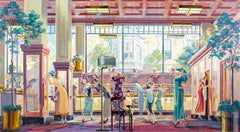 Michael Young Ladies Ready to Wear Sérigraphie contemporaine signée 185/300 encadrée