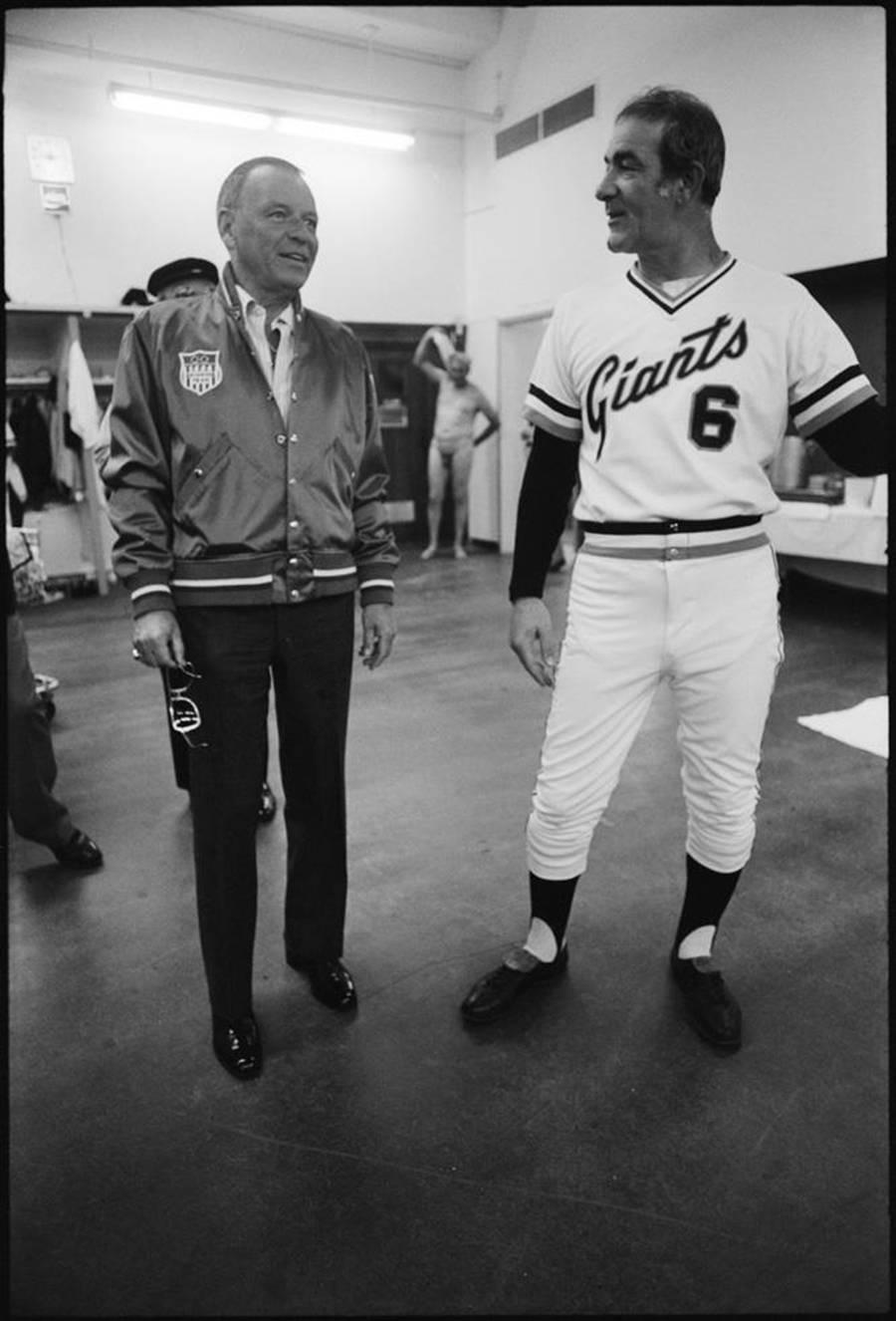 Frank Sinatra with Giants' Manager Joe Altobelli