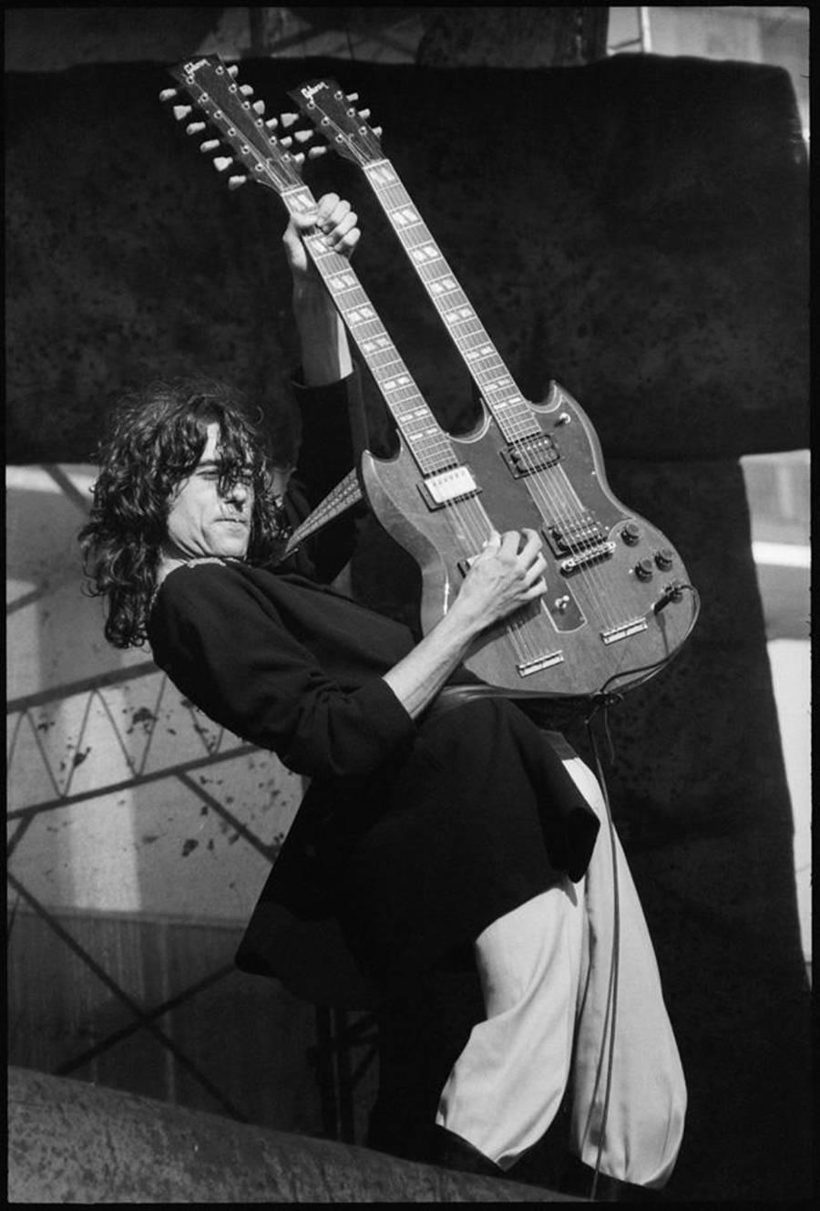 Michael Zagaris Black and White Photograph - Jimmy Page