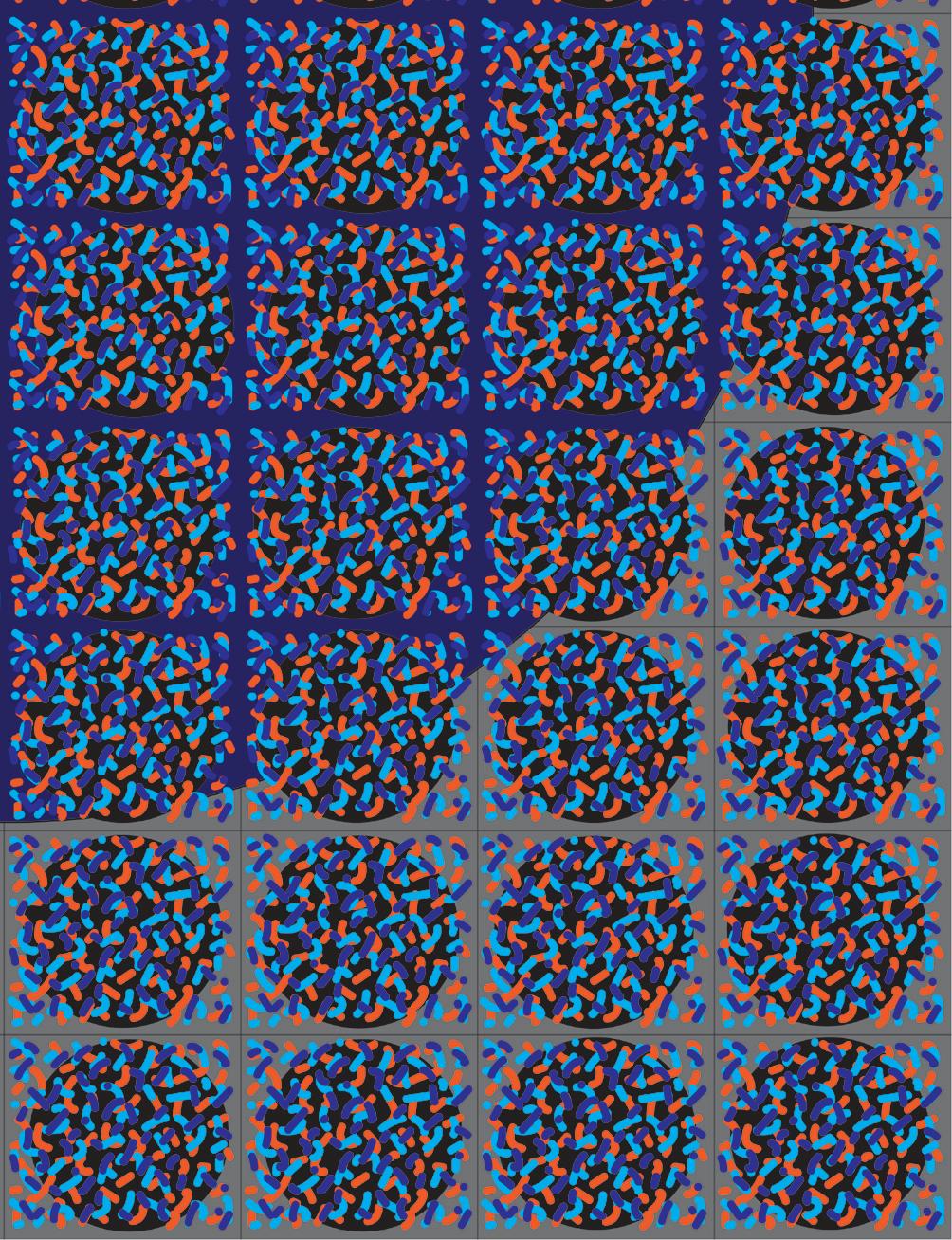 Michael Zenreich Konzeptualer abstrakter Digitaldruck „“Confetti Blauer Kreis“ im Zustand „Neu“ im Angebot in New York, NY