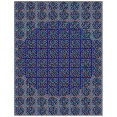 Michael Zenreich Conceptual Abstract Digital Print "Confetti Blue Circle'