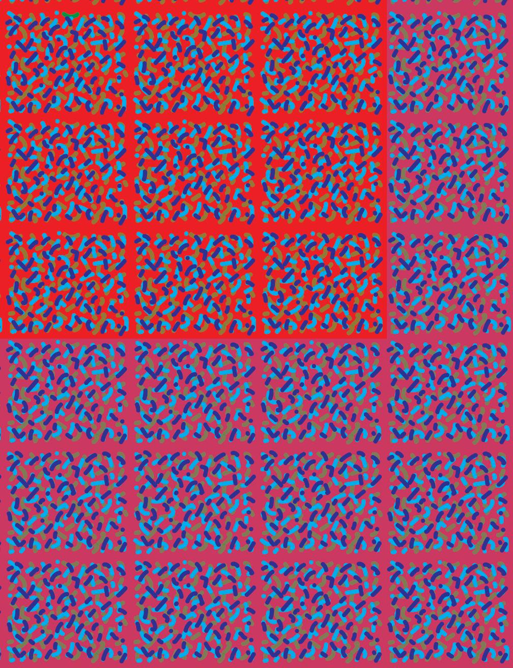 Impression numérique abstraite conceptuelle abstraite « Confetti Red Square V2 » de Michael Zenreich Neuf - En vente à New York, NY