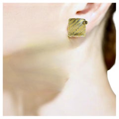 Michael Zobel 18K, Sterling Silver, Diamond & Fancy Colored Diamond Earrings.