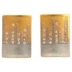 Orecchini in oro e platino con diamanti Michael Zobel