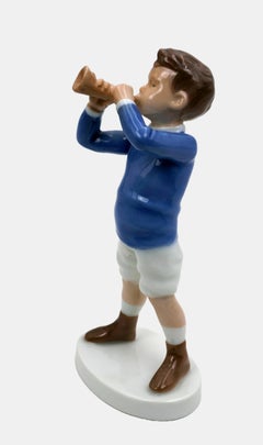 Bing & Grondahl Figure Standing boy with trumpet / - The Fanfare -