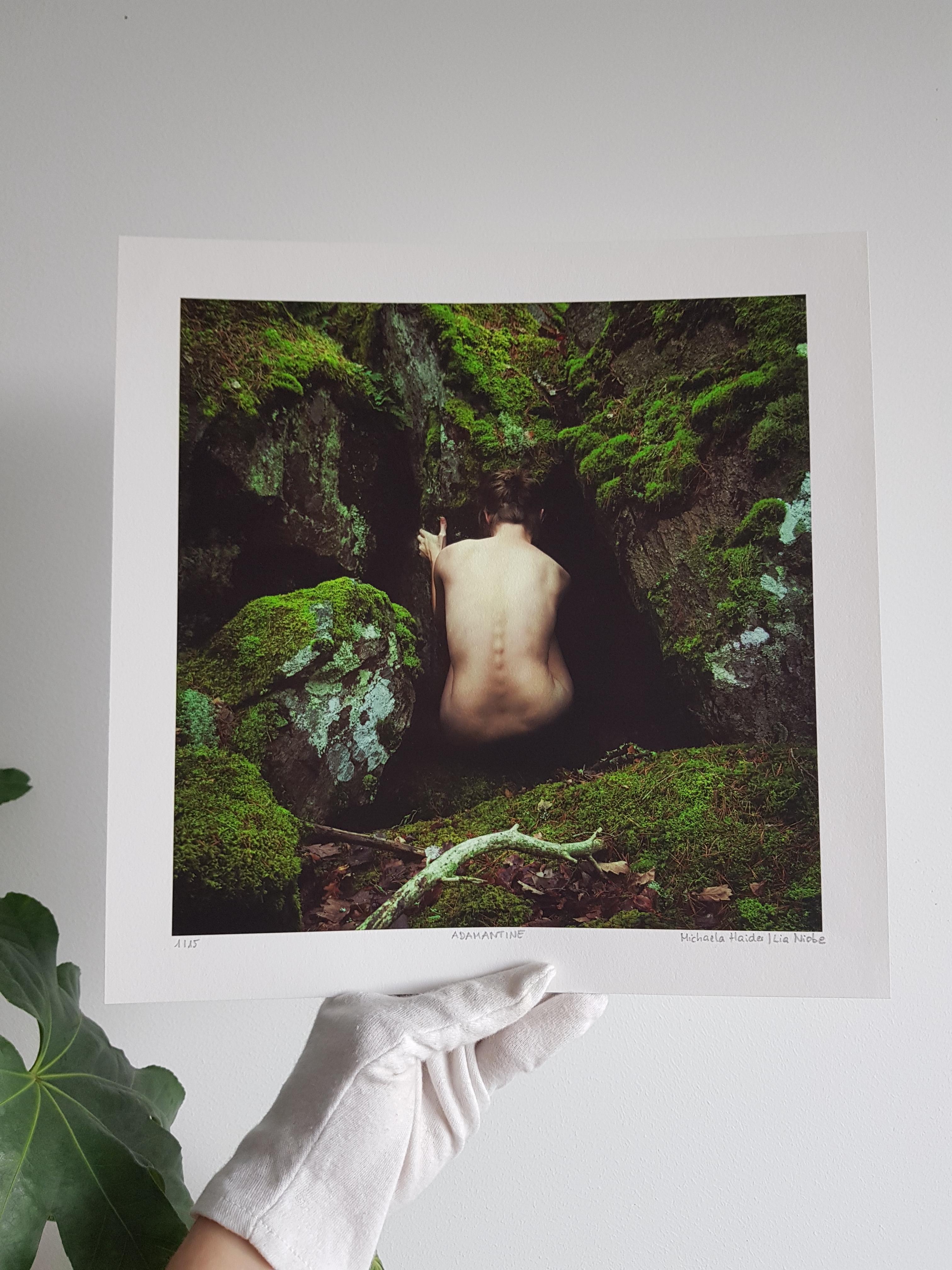 Starting with photographic base elements, such as the figure or the landscape, Haider transforms the scenery into a surreal world through heavy post-production. She uses photographs, that in their essence capture something real, to merge these