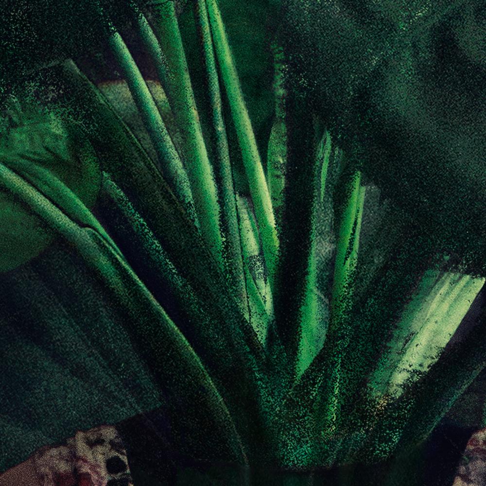 Starting with photographic base elements, such as the figure or the landscape, Haider transforms the scenery into a surreal world through heavy post-production. She uses photographs, that in their essence capture something real, to merge these